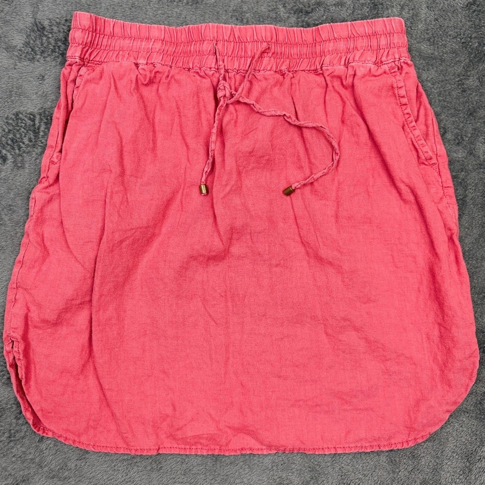 WILLI SMITH Women's‎ Size S Linen Drawstring Skirt Pink